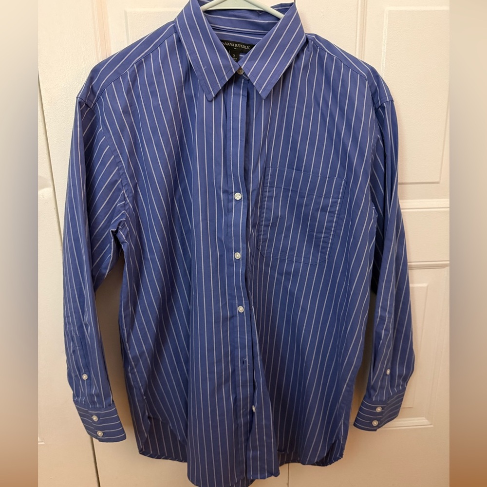 Banana Republic Blue THE OVERSIZED SHIRT IN COTTON POPLIN